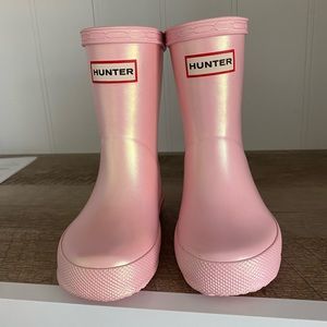 Hunter Kids Girls classic Nebula Rain Boots- color Bella